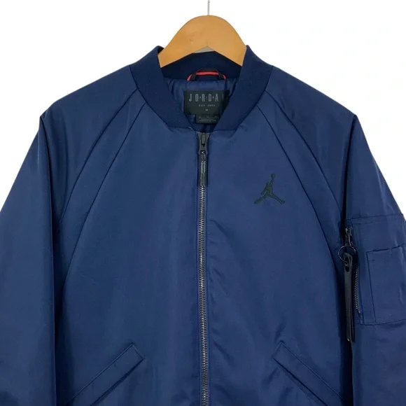 JORDAN Air Jordan Wings MA-1 Bomber Jacket Jumpman Insulated Navy Blue - Picture 3 of 16